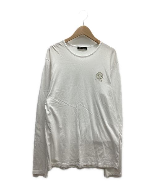 VERSACE（ヴェルサーチェ）VERSACE (ヴェルサーチェ) 長袖カットソー ホワイト サイズ:Sの古着・服飾アイテム