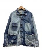 ETERNALエターナル）の古着「パッチワークカバーオールジャケット」｜インディゴ