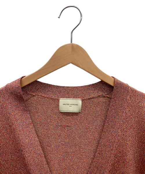 UNITED ARROWS（ユナイテッドアローズ）UNITED ARROWS (ユナイテッドアローズ) ラメカーディガン レッド サイズ:サイズ表記無しの古着・服飾アイテム
