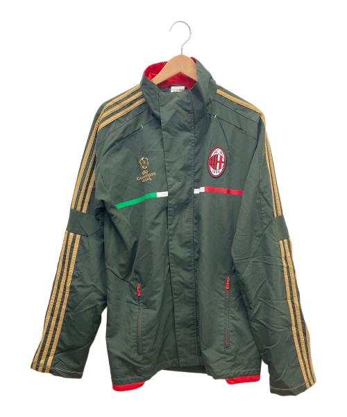 adidas（アディダス）adidas (アディダス) ナイロンジャケットセットアップ カーキ サイズ:Mの古着・服飾アイテム