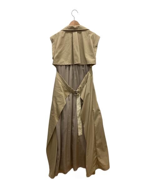 UNITED TOKYO（ユナイテッドトーキョー）UNITED TOKYO (ユナイテッドトーキョー) ノースリーブワンピース ベージュ サイズ:Lの古着・服飾アイテム