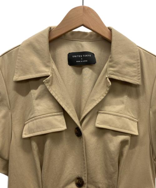 UNITED TOKYO（ユナイテッドトーキョー）UNITED TOKYO (ユナイテッドトーキョー) ノースリーブワンピース ベージュ サイズ:Lの古着・服飾アイテム