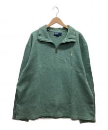 POLO RALPH LAUREN（ポロ・ラルフローレン）の古着「ハーフジップスウェット」｜グリーン