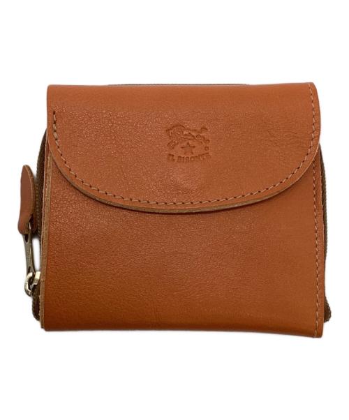 IL BISONTE（イル ビゾンテ）IL BISONTE (イル ビゾンテ) ラウンドジップ スクエアウォレット オレンジの古着・服飾アイテム