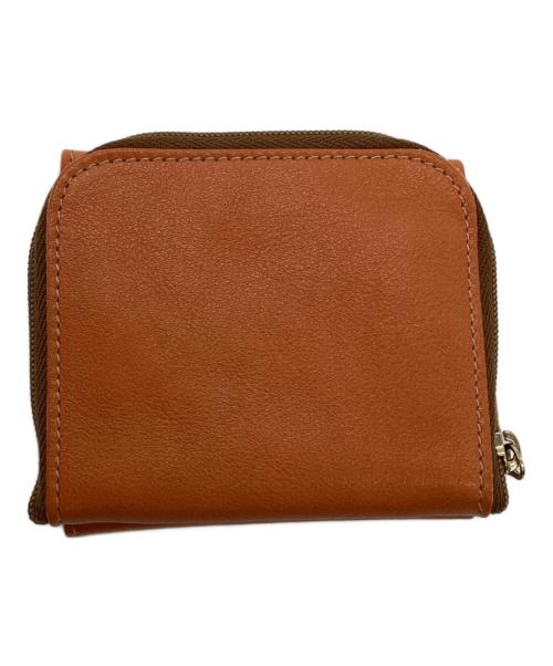 IL BISONTE（イル ビゾンテ）IL BISONTE (イル ビゾンテ) ラウンドジップ スクエアウォレット オレンジの古着・服飾アイテム