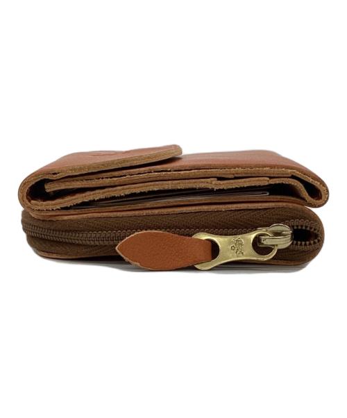 IL BISONTE（イル ビゾンテ）IL BISONTE (イル ビゾンテ) ラウンドジップ スクエアウォレット オレンジの古着・服飾アイテム