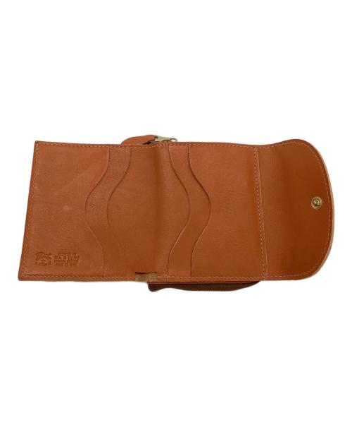 IL BISONTE（イル ビゾンテ）IL BISONTE (イル ビゾンテ) ラウンドジップ スクエアウォレット オレンジの古着・服飾アイテム