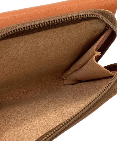 IL BISONTE（イル ビゾンテ）IL BISONTE (イル ビゾンテ) ラウンドジップ スクエアウォレット オレンジの古着・服飾アイテム