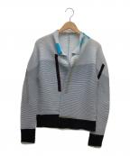 me ISSEY MIYAKEミーイッセイ ミヤケ）の古着「薄手カーディガン」｜ブラック×ブルー