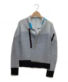 me ISSEY MIYAKE（ミーイッセイ ミヤケ）の古着「薄手カーディガン」｜ブラック×ブルー