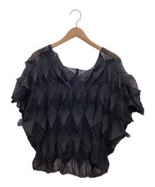 PLEATS PLEASE（プリーツプリーズ）の古着「半袖カットソー」｜ブラック