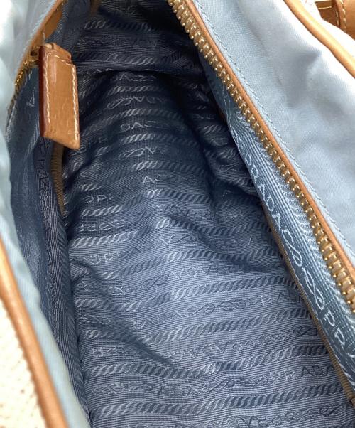 PRADA（プラダ）PRADA (プラダ) トートバッグ ブルー×ブラウンの古着・服飾アイテム