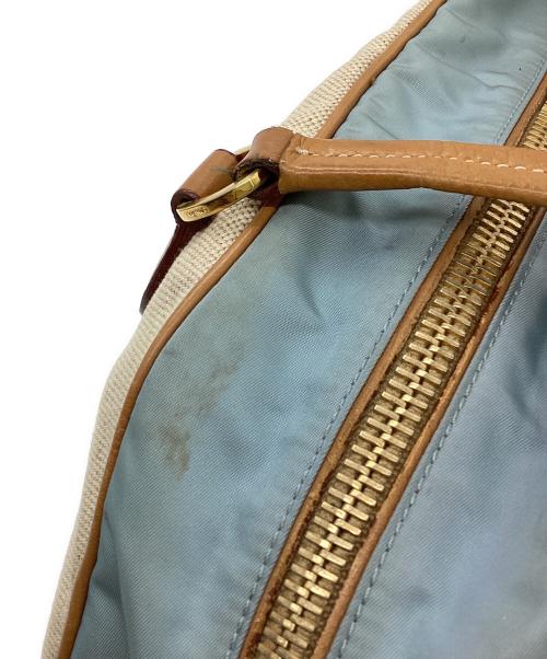 PRADA（プラダ）PRADA (プラダ) トートバッグ ブルー×ブラウンの古着・服飾アイテム