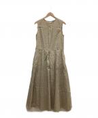 theory luxeセオリーリュクス）の古着「ノースリーブ・キャミソールワンピース」｜ベージュ