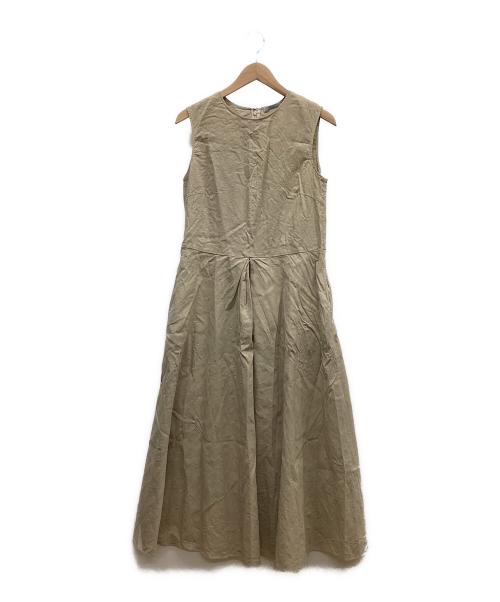 theory luxe（セオリーリュクス）theory luxe (セオリーリュクス) ノースリーブ・キャミソールワンピース ベージュ サイズ:Mの古着・服飾アイテム