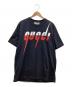 GUCCI（グッチ）の古着「ロゴブレードTシャツ」｜ブラック