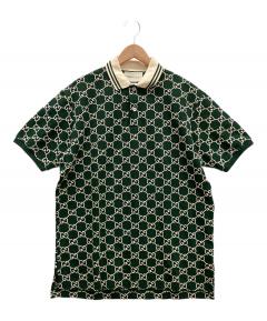 グッチ ポロシャツ ① GUCCI (グッチ) メンズ ポロシャツ 半袖 胸ロゴ ライン シャツ