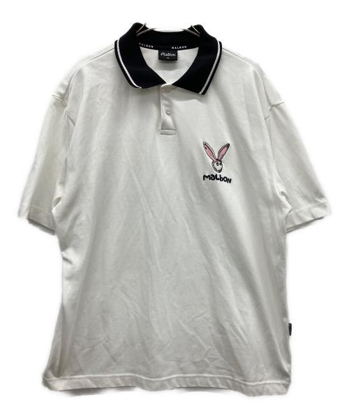 MALBON（マルボン）MALBON (マルボン) ゴルフウェア(トップス) ブラック×ホワイト サイズ:XLの古着・服飾アイテム