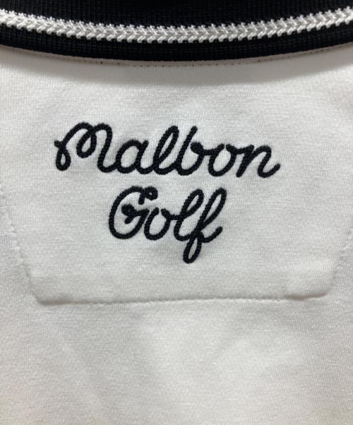 MALBON（マルボン）MALBON (マルボン) ゴルフウェア(トップス) ブラック×ホワイト サイズ:XLの古着・服飾アイテム