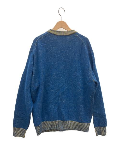 TOMORROW LAND tricot（トゥモローランド トリコ）TOMORROW LAND tricot (トゥモローランド トリコ) 厚手カーディガン イエロー×ブルー サイズ:Mの古着・服飾アイテム