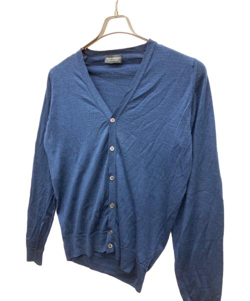 JOHN SMEDLEY（ジョンスメドレー）JOHN SMEDLEY (ジョンスメドレー) 薄手カーディガン ブルー サイズ:Lの古着・服飾アイテム