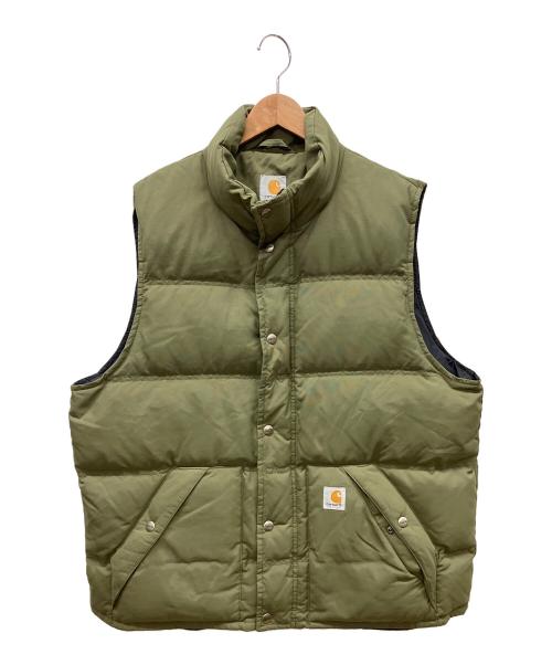 CarHartt（カーハート）CarHartt (カーハート) ダウンベスト グリーン サイズ:Lの古着・服飾アイテム