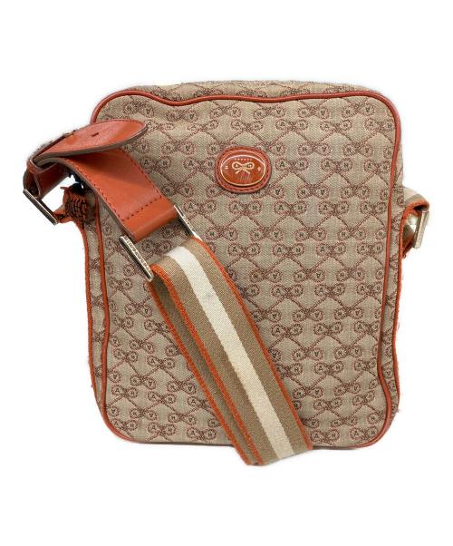 ANYA HINDMARCH（アニヤ・ハインドマーチ）ANYA HINDMARCH (アニヤハインドマーチ) ショルダーバッグ オレンジベージュの古着・服飾アイテム