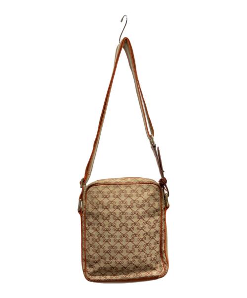 ANYA HINDMARCH（アニヤ・ハインドマーチ）ANYA HINDMARCH (アニヤハインドマーチ) ショルダーバッグ オレンジベージュの古着・服飾アイテム