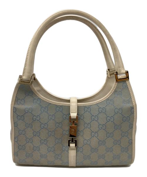 GUCCI（グッチ）GUCCI (グッチ) ハンドバッグ ブルー×ホワイトの古着・服飾アイテム