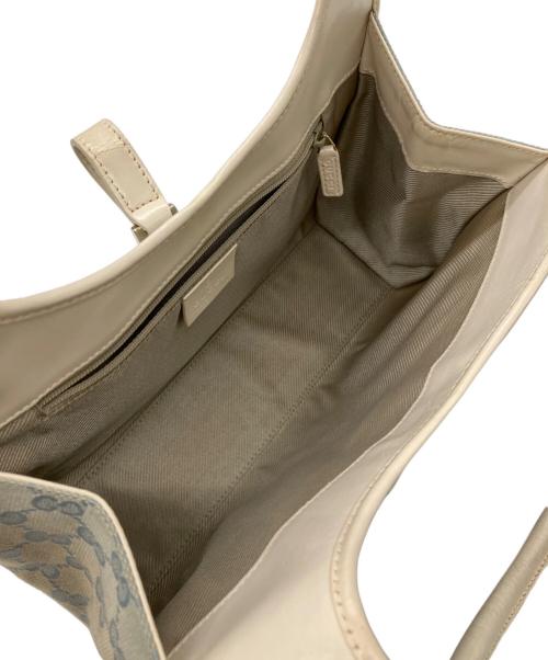 GUCCI（グッチ）GUCCI (グッチ) ハンドバッグ ブルー×ホワイトの古着・服飾アイテム