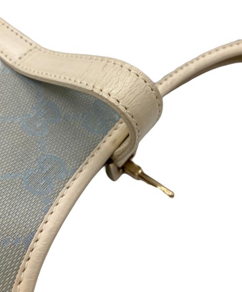 GUCCI（グッチ）GUCCI (グッチ) ハンドバッグ ブルー×ホワイトの古着・服飾アイテム