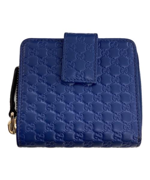 GUCCI（グッチ）GUCCI (グッチ) 2つ折り財布 ブルーの古着・服飾アイテム