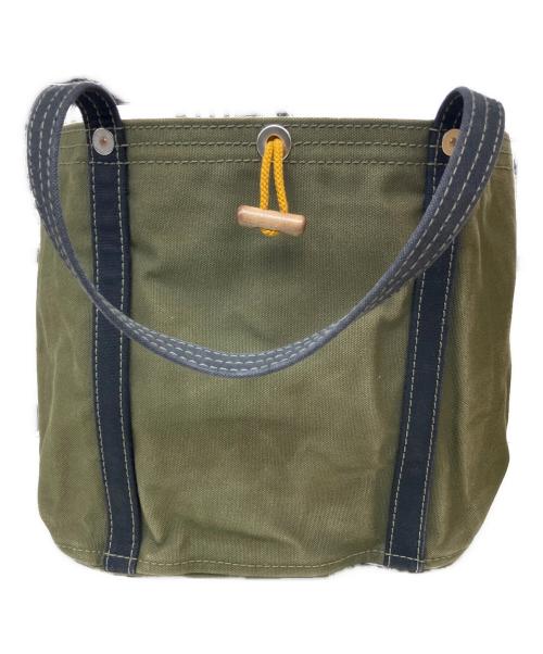 一澤製（イチザワセイ）一澤製 (イチザワセイ) トートバッグ ブラック×オリーブの古着・服飾アイテム