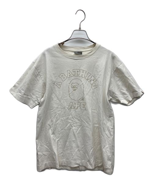 A BATHING APE（ア ベイシング エイプ）A BATHING APE (ア ベイシング エイプ) 半袖カットソー ホワイト サイズ:Mの古着・服飾アイテム