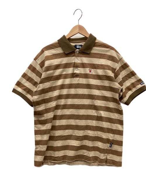 stussy（ステューシー）stussy (ステューシー) ポロシャツ ブラウン サイズ:Ｌの古着・服飾アイテム