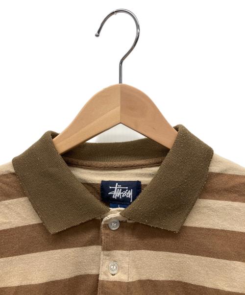stussy（ステューシー）stussy (ステューシー) ポロシャツ ブラウン サイズ:Ｌの古着・服飾アイテム