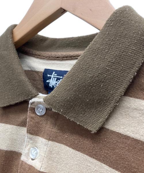 stussy（ステューシー）stussy (ステューシー) ポロシャツ ブラウン サイズ:Ｌの古着・服飾アイテム