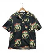 stussyステューシー）の古着「半袖シャツ」｜ブラック