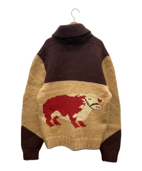 古着（フルギ）古着 (フルギ) カウチンニットカーディガン ブラウン サイズ:サイズ表記無しの古着・服飾アイテム