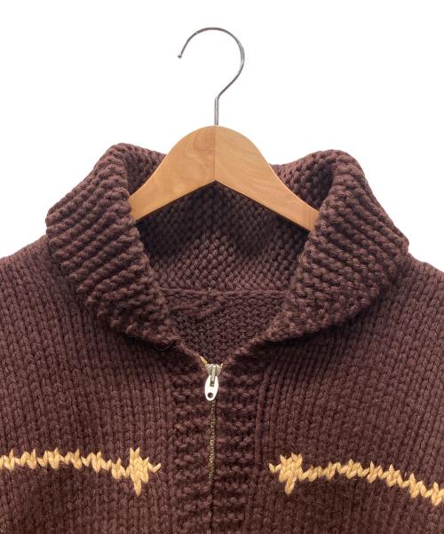 古着（フルギ）古着 (フルギ) カウチンニットカーディガン ブラウン サイズ:サイズ表記無しの古着・服飾アイテム