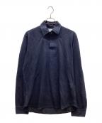 Massimo d’Augustoマッシモダウグスト）の古着「長袖ポロシャツ」｜ネイビー