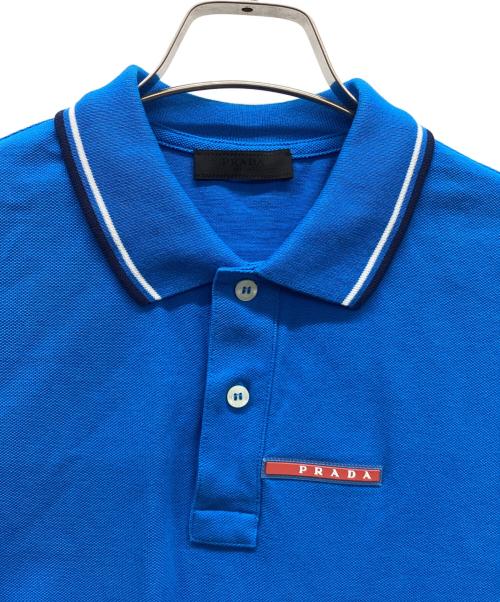 PRADA（プラダ）PRADA (プラダ) 半袖ポロシャツ スカイブルー サイズ:Mの古着・服飾アイテム