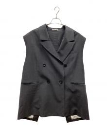 MAISON SPECIAL（メゾンスペシャル）の古着「Back Slit Cut off Over ジレ」｜グレー