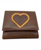 Yves Saint Laurentイヴサンローラン）の古着「2つ折り財布」｜ブラウン