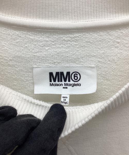 MM6 Maison Margiela（エムエムシックスメゾンマルジェラ）MM6 Maison Margiela (エムエムシックスメゾンマルジェラ) ロゴオーバースウェット ブラック×ホワイト サイズ:Sの古着・服飾アイテム