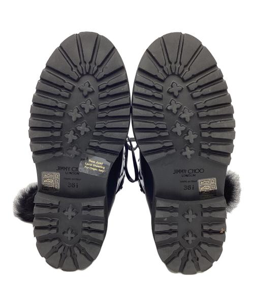 JIMMY CHOO（ジミーチュウ）JIMMY CHOO (ジミーチュウ) SNOW FLAT ブラック サイズ:36 1/2の古着・服飾アイテム