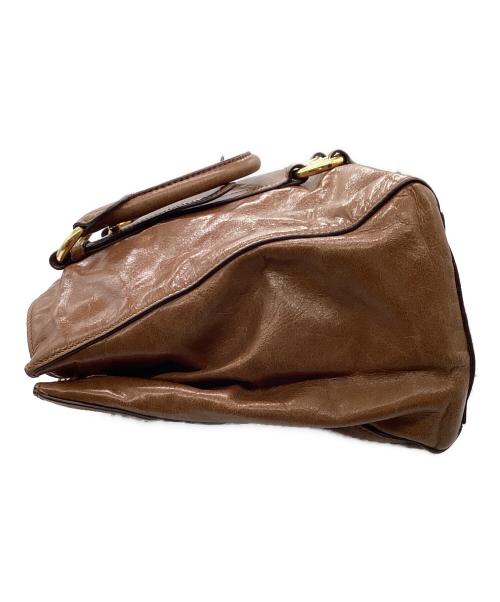 MIU MIU（ミュウミュウ）MIU MIU (ミュウミュウ) 2WAYバッグ ブラウンの古着・服飾アイテム