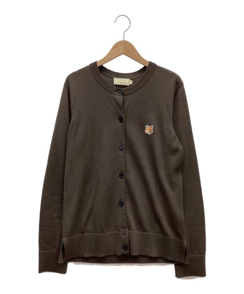 maison kitsune（メゾンキツネ）maison kitsune (メゾンキツネ) 薄手カーディガン ブラウン サイズ:Lの古着・服飾アイテム