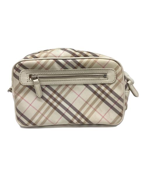 BURBERRY BLUE LABEL（バーバリーロンドンブルーレーベル）BURBERRY BLUE LABEL (バーバリーロンドンブルーレーベル) ショルダーバッグ ピンク×ホワイトの古着・服飾アイテム