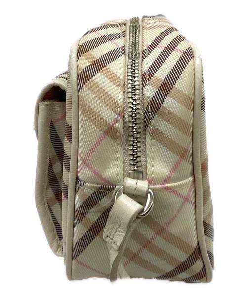 BURBERRY BLUE LABEL（バーバリーロンドンブルーレーベル）BURBERRY BLUE LABEL (バーバリーロンドンブルーレーベル) ショルダーバッグ ピンク×ホワイトの古着・服飾アイテム